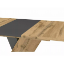 Стол обеденный SIGNAL EXEL дуб артизан/антрацит 140-180/85